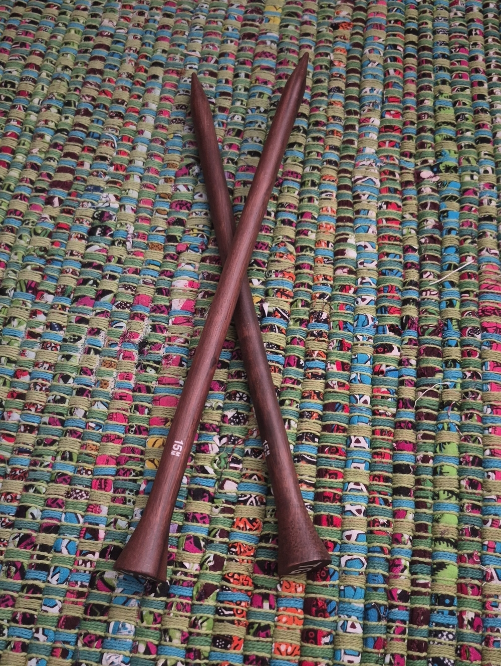 Wool And The Gang 15mm Dark Brown Wooden Knitting Needles